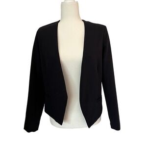 Slate & Willow Classic‎ Collarless Blazer Navy